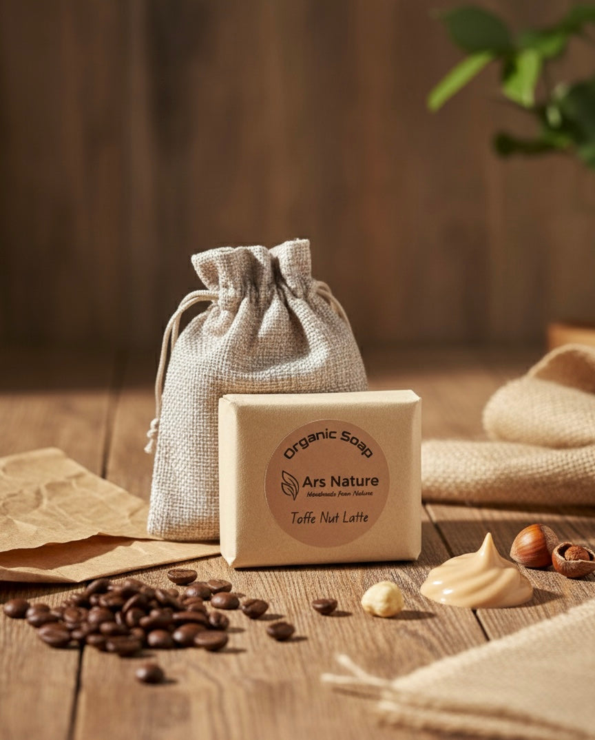 Toffee Nut Latte Handmade Soap Bar (95g+) | Cozy Coffee-Inspired Gift Soap
